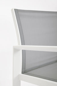 Set Tavolo e 3 Sedie da Giardino in Alluminio Kallen Bianco