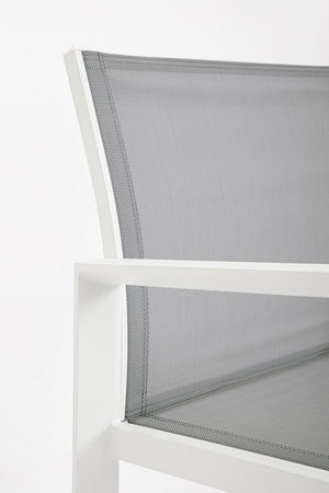 Set Tavolo e 3 Sedie da Giardino in Alluminio Kallen Bianco