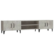Mobile TV multimediale mensola TV credenza mobile TV sala da pranzo soggiorno camera da letto 180 x 31,5 x 40 cm legno ingegnerizzato grigio 02_0026093