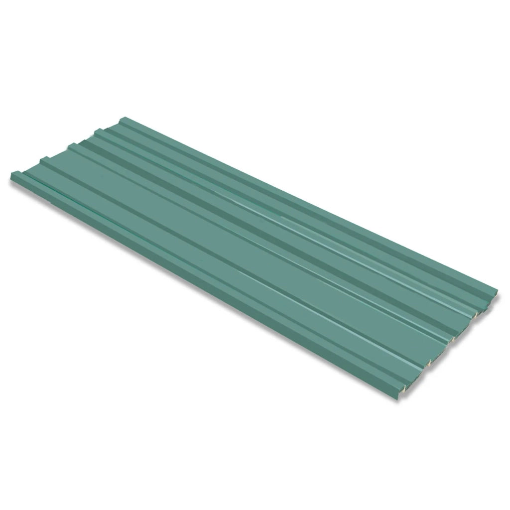 Pannello per tetto 12 pz Verde 129 x 45 cm Acciaio zincato CFW6230705