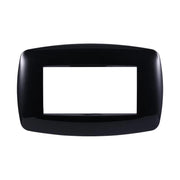 Placca Slim Serie Space 4P Colore Nero Compatibile Con Bticino Living Light