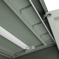 Armadio da Giardino 8 Ripiani 80x44x182 cm Keter Planet Outdoor Multispace Grigio e Verde