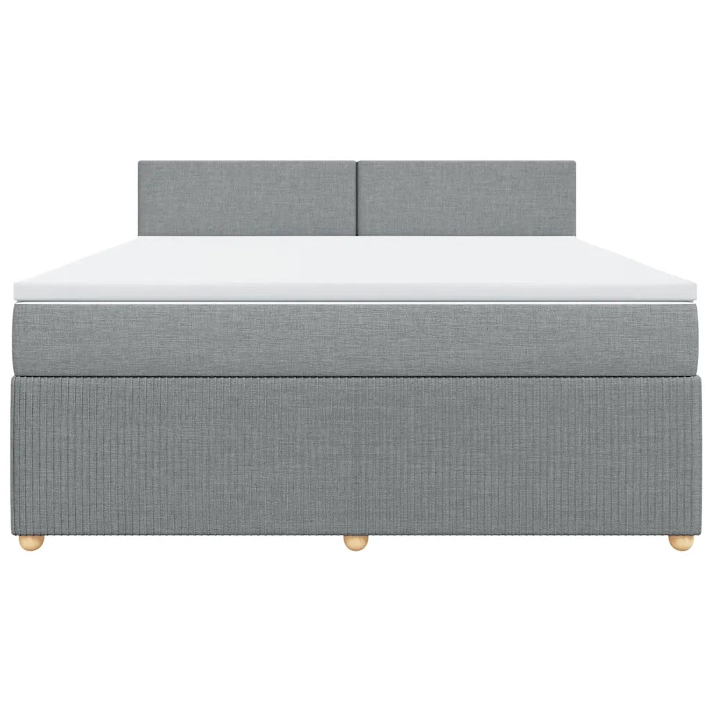 Giroletto a Molle con Materasso Grigio Chiaro180x200 cm Tessuto 3287528