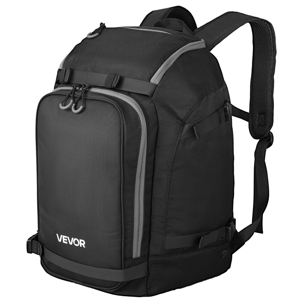 Zaino per Scarponi da Sci e Snowboard 55L, Borsa Impermeabile in Tessuto Oxford 1680D per Casco e Attrezzatura, Modello ZL-YDB-0114, Nero