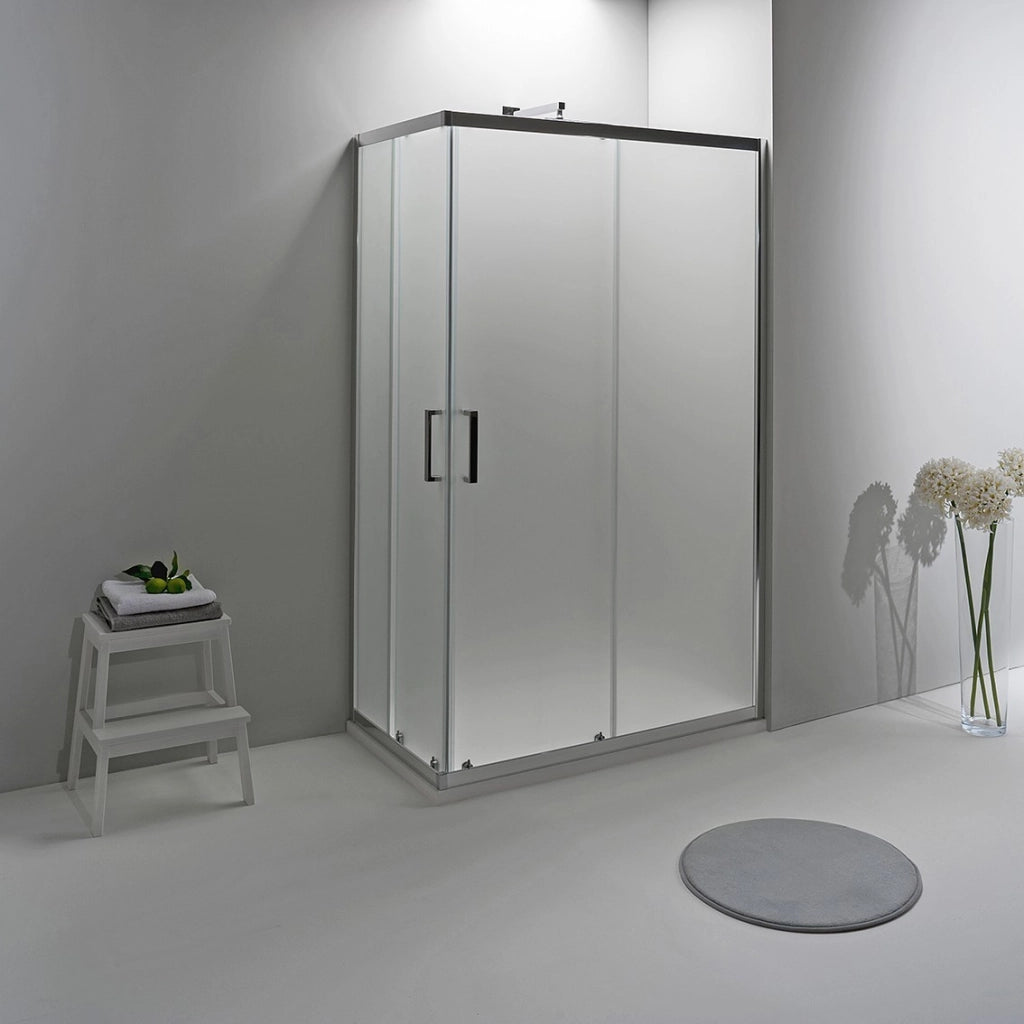 BOX DOCCIA ELITE ANGOLARE 80x100 CM SCORREVOLE OPACO