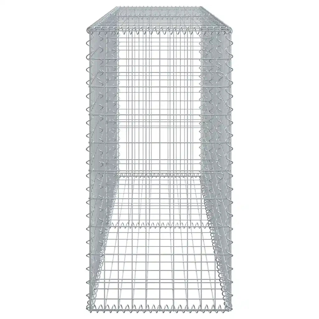 Cesto Gabbione con Copertura 200x50x100 cm in Ferro Zincato 3295143