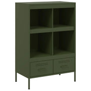 Buffet credenza cassettiera mobiletto mobile contenitore organizer cucina soggiorno salotto verde oliva 68 x 39 x 101,5 cm acciaio verde 02_0035648