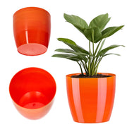 Coprivaso KADAX da 18 cm, vaso per fiori in marmo arancione, supporto per fiori da soggiorno
