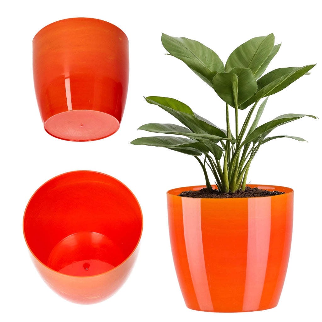 Coprivaso KADAX da 18 cm, vaso per fiori in marmo arancione, supporto per fiori da soggiorno