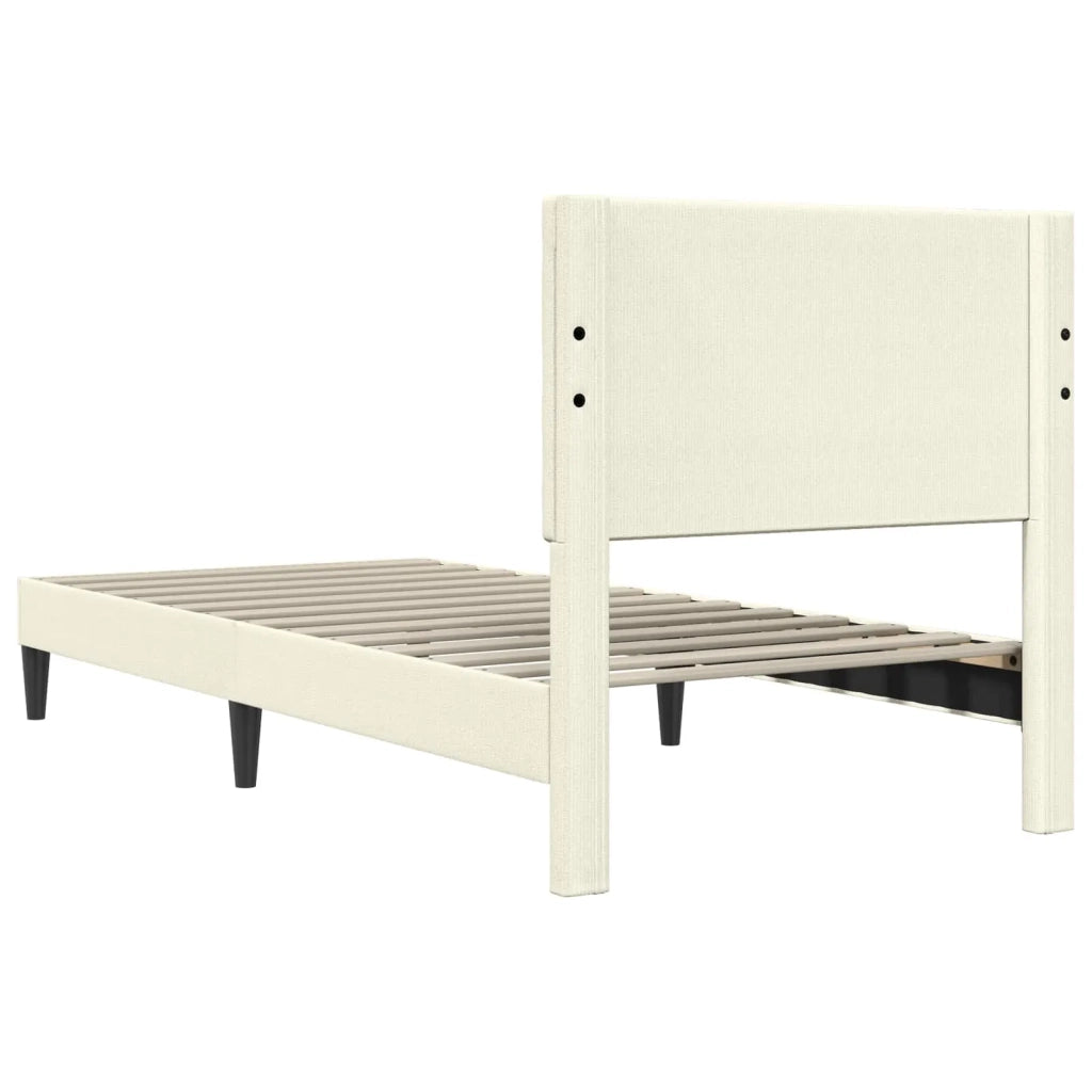 Struttura del letto Crema 90 x 200 cm Tessuto in Cords 42027714