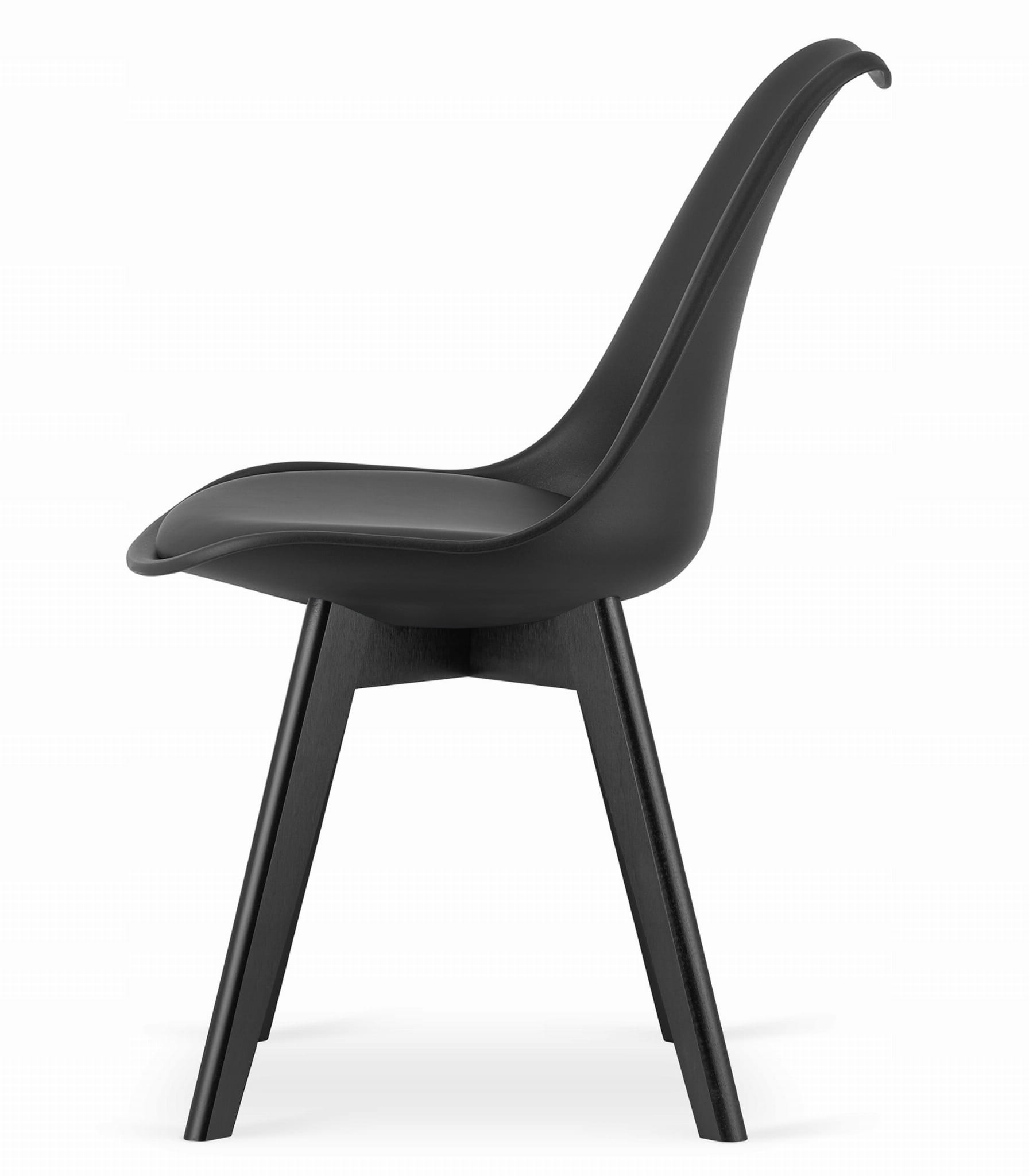 Tavolo rettangolare VALORA con 4 sedie RIXK nere x4