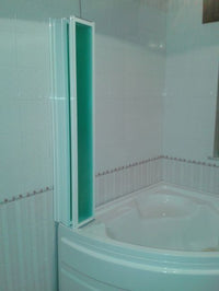 Box Sopravasca a 7 Ante Pieghevoli in Acrilico Effetto Goccia - Made in Italy - Misura: 154-155 x H 140 cm