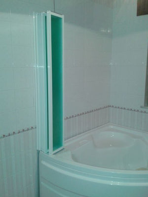 Box Sopravasca a 7 Ante Pieghevoli in Acrilico Effetto Goccia - Made in Italy - Misura: 154-155 x H 140 cm