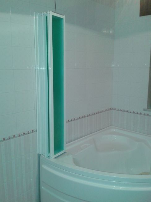 Box Sopravasca a 7 Ante Pieghevoli in Acrilico Effetto Goccia - Made in Italy - Misura: 154-155 x H 140 cm