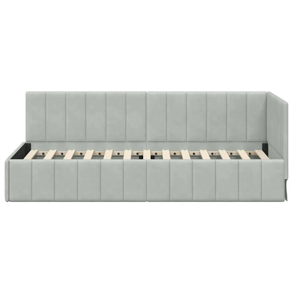 Cornice del letto ad angolo Grigio chiaro 80 cm x 200 cm