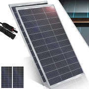 Set di pannelli solari a monocristallo da 2 pezzi - 165W 18V per batterie 12V - Ideale per caravane, campeggio e capanne estive