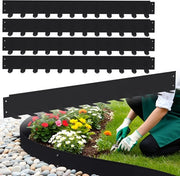 Set di bordi per giardino in metallo robusto da 5 pezzi (100cm x 5cm) - bordo per prato di 5m con 60 punte per terra