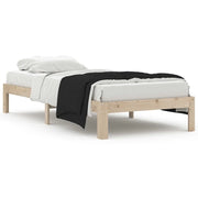 Letto singolo | Letto per adulti | Giroletto in Legno Massello di Pino 90x200 cm