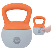Kettlebell 12 kg Pesa Rusa ¨C zephmum ¨C 21x21x30 cm Arancione e Grigio