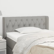 Testiera ad Orecchio-Testata con Orecchie Grigio Chiaro 103x16x78/88 cm in Tessuto 240979