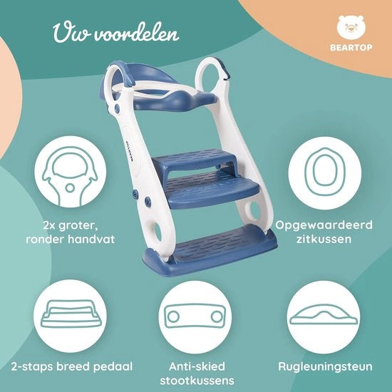 Bidet per bambini con gradino, riduttore di dimensioni per il bagno dei bambini, occhiali per il bagno dei bambini con cuscino in PU morbido