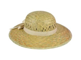 CAPPELLO IN PAGLIA NATURALE MODELLO DONNA- misura unica busta da pz.12 - 12 pezzi VETTE