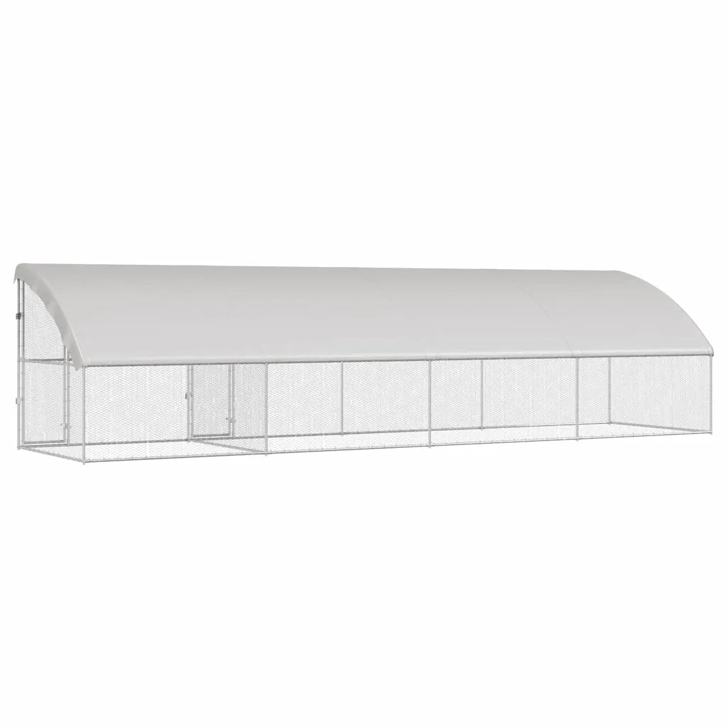 Gabbia per polli 4 pcs Argento 800 x 200 x 198,5 cm