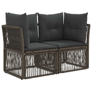 Set Divano da Giardino 5 pz | Set Salotto da Giardino Grigio polyrattan