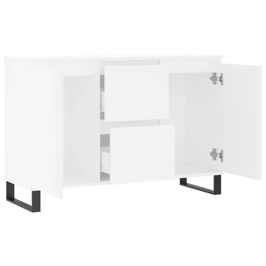 Buffet credenza cassettiera mobiletto mobile contenitore organizer per cucina soggiorno salotto 104 x 35 x 70 cm legno ingegnerizzato bianco 02_0030185