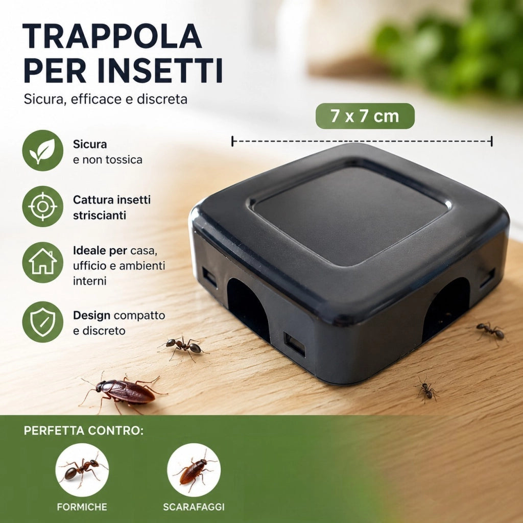 4 Trappole Adesive Formiche o Scarafaggi Da Interno Non Tossiche Per la Casa Trappola per formiche