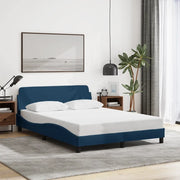 Giroletto con Testiera-Struttura Letto con testiera Dover Blu 120x200 cm Tessuto