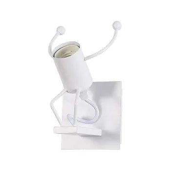 Applique a Parete Attacco E27 Lampada da Parete Omino su Scala IP20 Salone e B&B