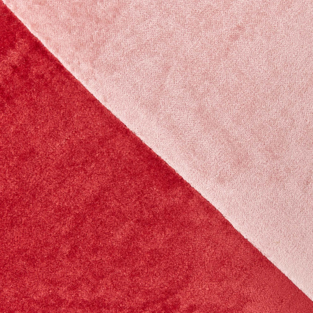 Set di cuscini decorativi in velluto rosso e rosa in cotone 45 x 45 cm a righe sfoderabili Quadrato Accessori decorativi moderni