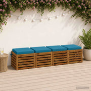 Cuscini per Sedia in 4 Pezzi SOEST 4 pz 100% Poliestere Azzurro 944403