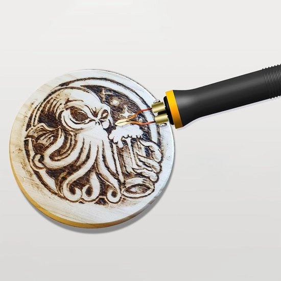 Impianto Pyrografico 60W - Regolazione Temperatura 200-750°C - 30 Punti di Fiamma - Base Antiscivolo - Doppia Isolazione - Materiali Ecocompatibili - Punto Accensione