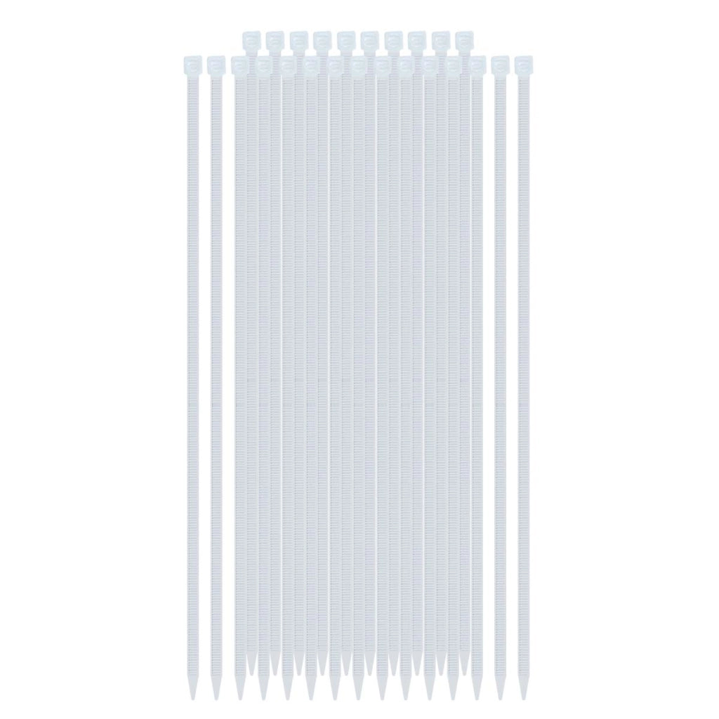 Fascette Stringicavo Autobloccanti 4,6 x 400mm 25 Pezzi in Nylon Bianco Avizar