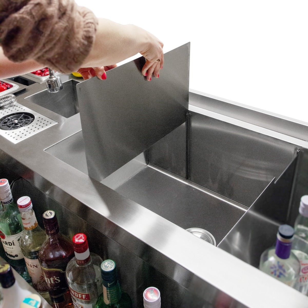 Bancone Barman Smontabile Portatile Banco da Bar Postazione Barman 120 cm