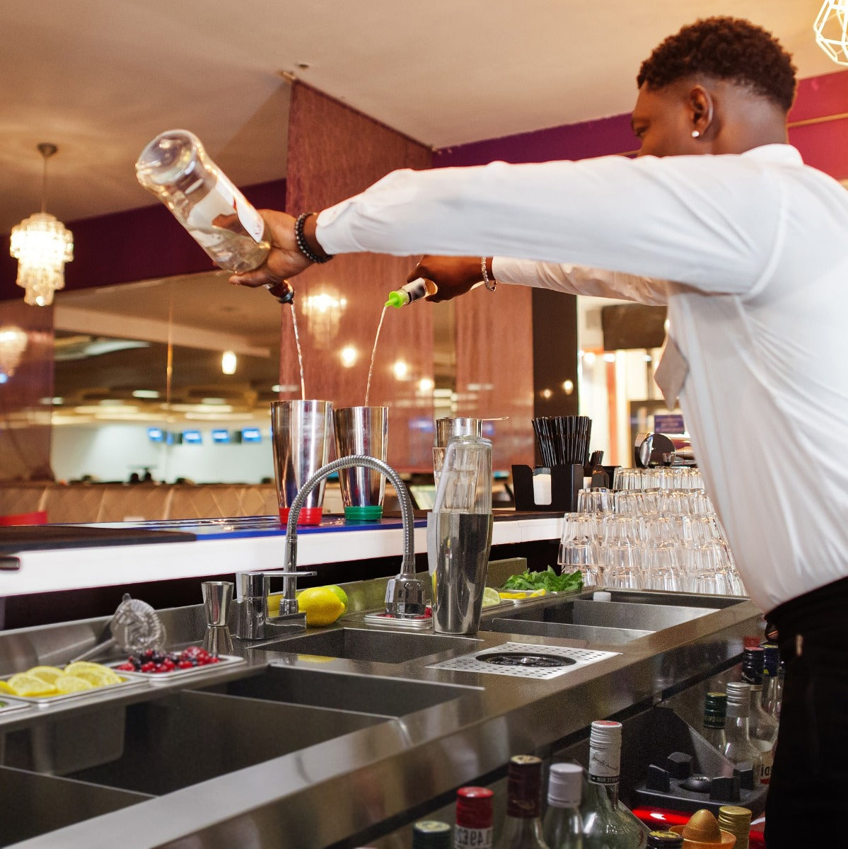 Bancone Barman Smontabile Portatile Banco da Bar Postazione Barman 120 cm