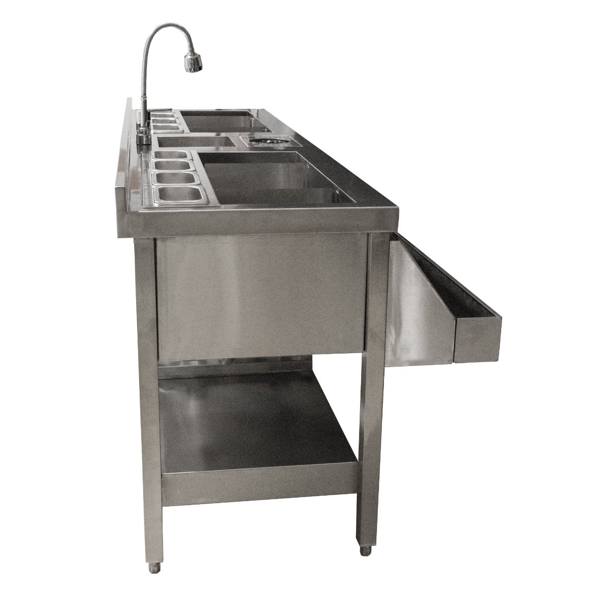 Bancone Barman Smontabile Portatile Banco da Bar Postazione Barman 120 cm