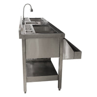 Bancone Barman Smontabile Portatile Banco da Bar Postazione Barman 120 cm