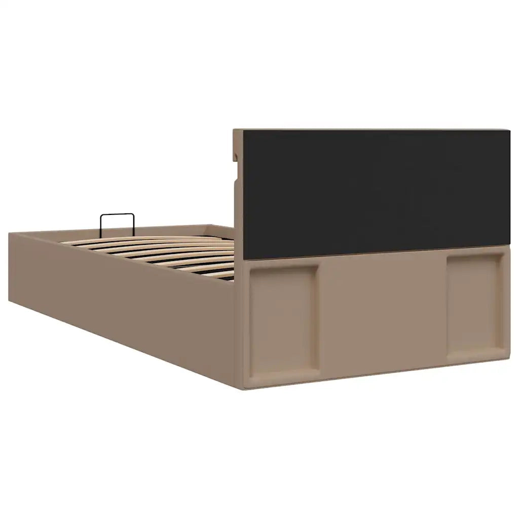 Giroletto Idraulico con LED Cappuccino Similpelle 90x200 cm 285558