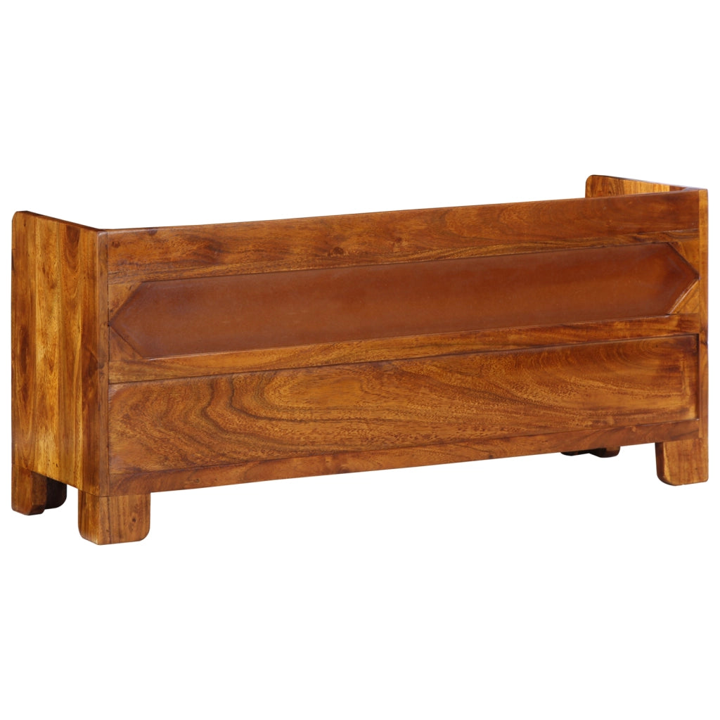 Panchina per scarpe  100x35x45 cm in legno massello di acacia
