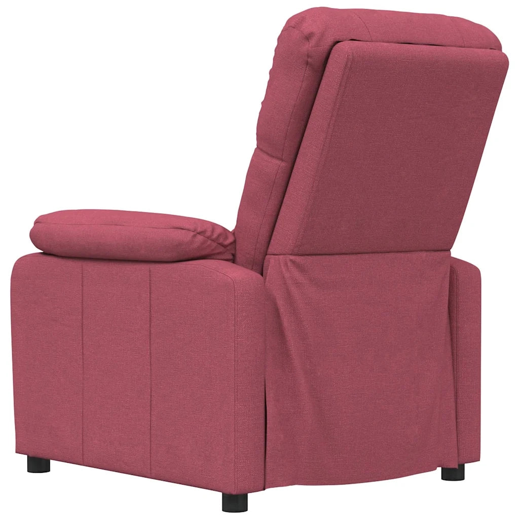 Poltrona Reclinabile in Tessuto Rosso Vino 289665