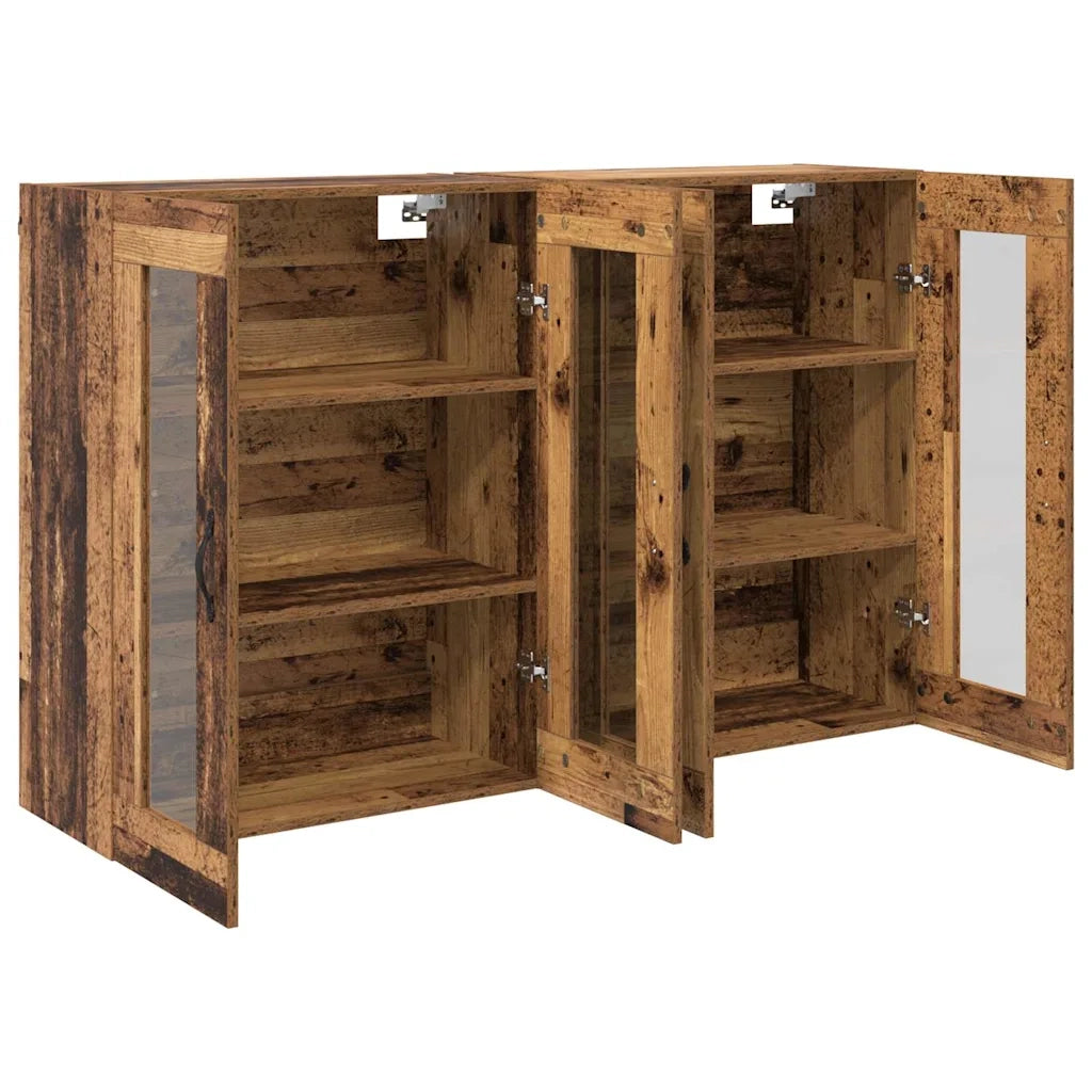 Armadi da Parete 2 pz Legno vecchio 69,5 x 34 x 90 cm CFW5486540
