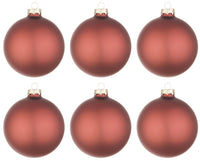 Palline di Natale in Vetro Bossa Nova Rosso Opaco Addobbi Decorazioni Albero Diametro: 80 mm