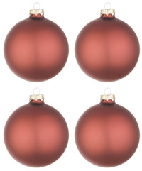 Palline di Natale in Vetro Bossa Nova Rosso Opaco Addobbi Decorazioni Albero Diametro: 100 mm