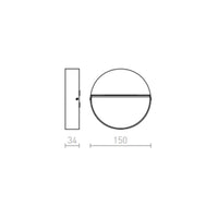 Faretto Plafoniera AQILA R da parete bianco 230V LED 6W IP54 3000K