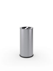 Pattumiera a Bidone Ø 35x71 cm 3 Scomparto Totale 70 L in Acciaio Inox Satinato