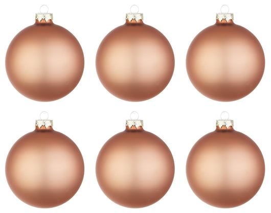 Palline di Natale in Vetro Argilla Opaco Marrone Addobbi Decorazioni Albero Diametro: 60 mm