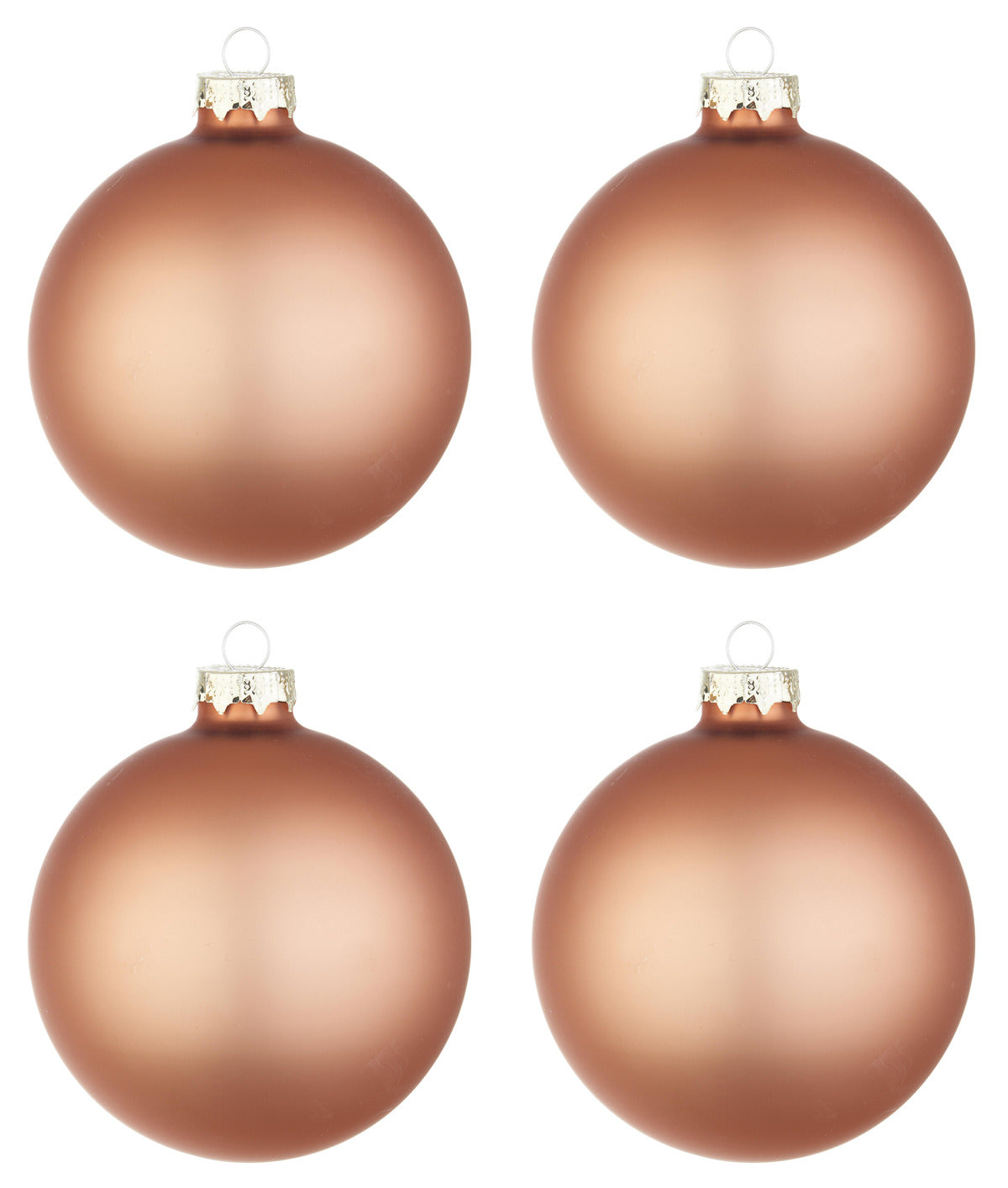 Palline di Natale in Vetro Argilla Opaco Marrone Addobbi Decorazioni Albero Diametro: 100 mm